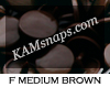 F Medium Brown is a deep brown, ever so slightly lighter than B6 Dark Brown.